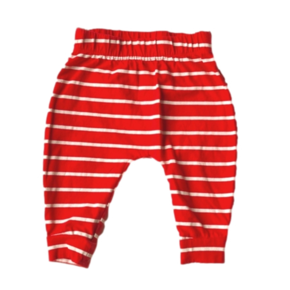 Red and White Striped Infant Pants * 6M